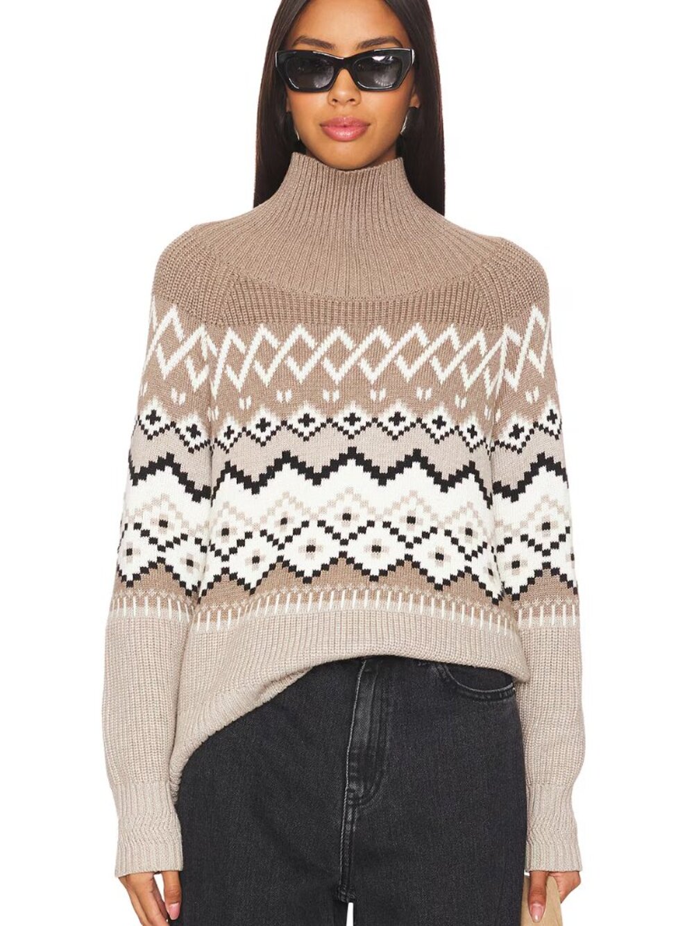 NWT - Alp N Rock Leighton Women's Mockneck Sweater, Size Medium in Heather Birch